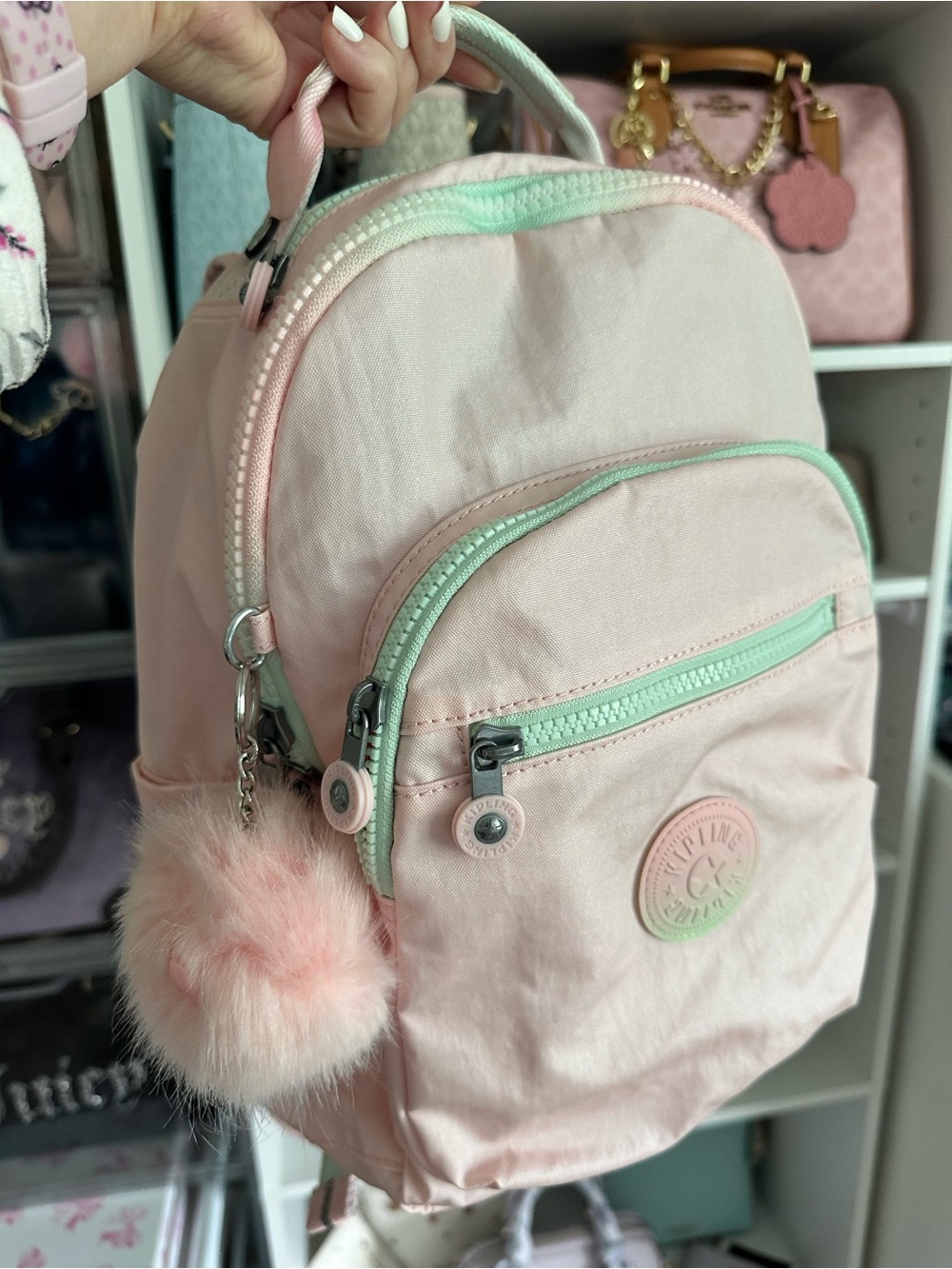 Kipling Seoul S Pastel Pink School Backpack